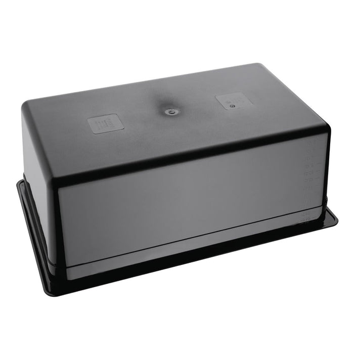 Vogue Polycarbonate 1/1 Gastronorm Container 200mm Black Vogue