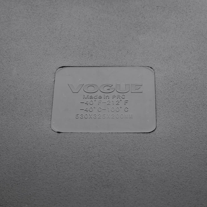Vogue Polycarbonate 1/1 Gastronorm Container 200mm Black Vogue