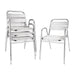 Bolero Aluminium Stacking Chairs Arched Arms (4 Pack) Bolero