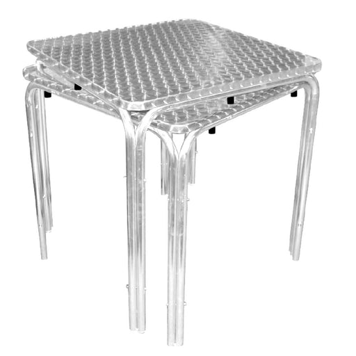 Bolero Square Stacking Table Stainless Steel 700mm Bolero