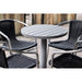 Bolero Aluminium and Black Wicker Chairs Black (4 Pack) Bolero