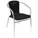 Bolero Aluminium and Black Wicker Chairs Black (4 Pack) Bolero