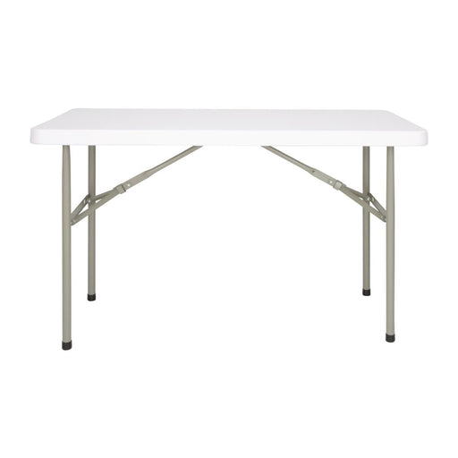 Bolero PE Rectangular Folding Table White 4ft (Single) Bolero
