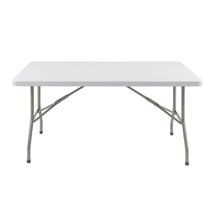 Bolero PE Rectangular Folding Table White 5ft (Single) Bolero