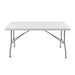 Bolero PE Rectangular Folding Table White 5ft (Single) Bolero
