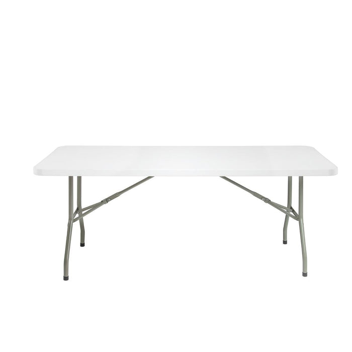 Bolero PE Rectangular Folding Table White 6ft (Single) Bolero