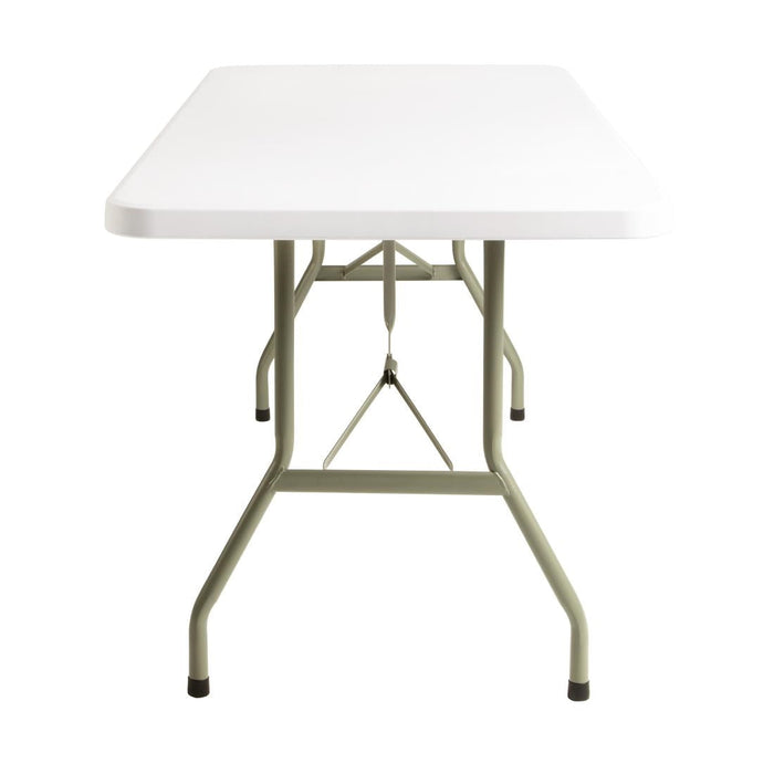 Bolero PE Rectangular Folding Table White 6ft (Single) Bolero
