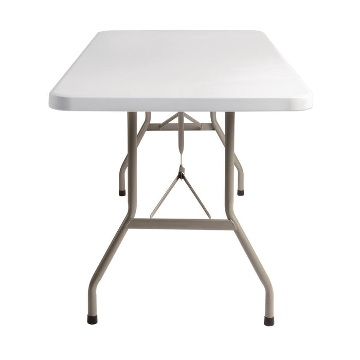 Bolero PE Rectangular Folding Table White 6ft (Single) Bolero