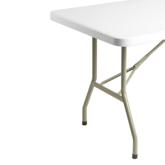 Bolero PE Rectangular Folding Table White 6ft (Single) Bolero