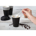 Fiesta Recyclable Coffee Cups Single Wall Black 225ml / 8oz (50 Pack) Fiesta Recyclable