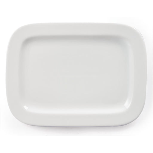 Olympia Whiteware Rounded Rectangular Plates 230mm (12 Pack) Olympia