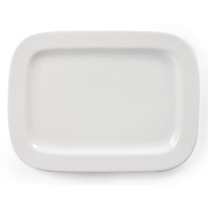 Olympia Whiteware Rounded Rectangular Plates 230mm (12 Pack) Olympia
