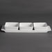 Olympia Whiteware Snack Dishes with Plates 3 Section (2 Pack) Olympia