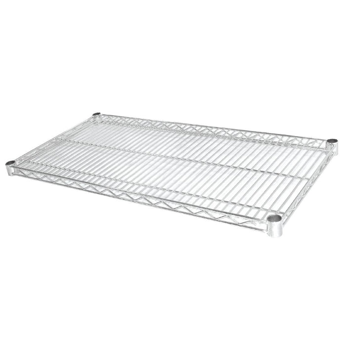 Size: 1525(W) x 610(D)mm. Material: Chrome. Shelf clips included