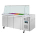 Polar U-Series GN Saladette Counter with Square Sneeze Guard 3 Door Polar