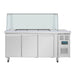 Polar U-Series GN Saladette Counter with Square Sneeze Guard 3 Door Polar