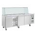 Polar U-Series GN Saladette Counter with Square Sneeze Guard 4 Door Polar