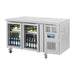 Polar U-Series 2 Door Counter Fridge with Glass Doors Polar
