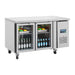 Polar U-Series 2 Door Counter Fridge with Glass Doors Polar