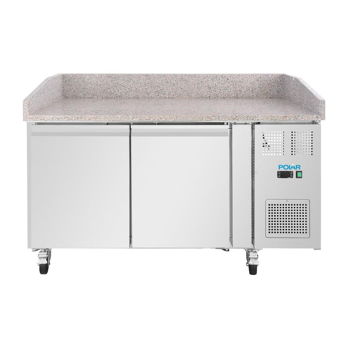 Polar U-Series Double Door Pizza Counter with Granite Top 428Ltr Polar