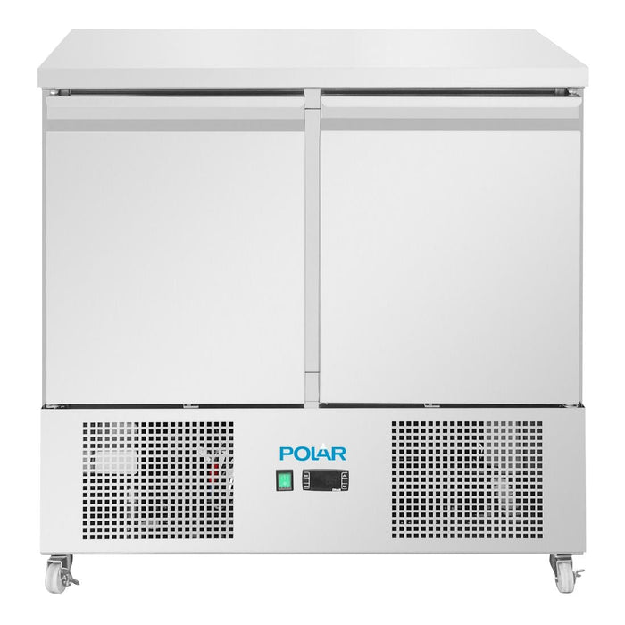 Polar U-Series Ventilated 2 Door Counter Fridge Polar