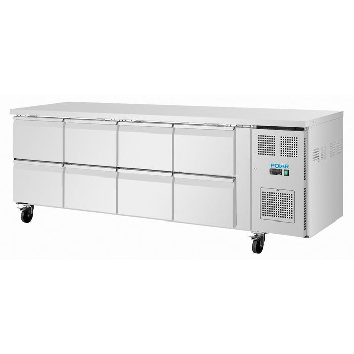 Polar U-Series Eight Drawer Gastronorm Counter Fridge Polar