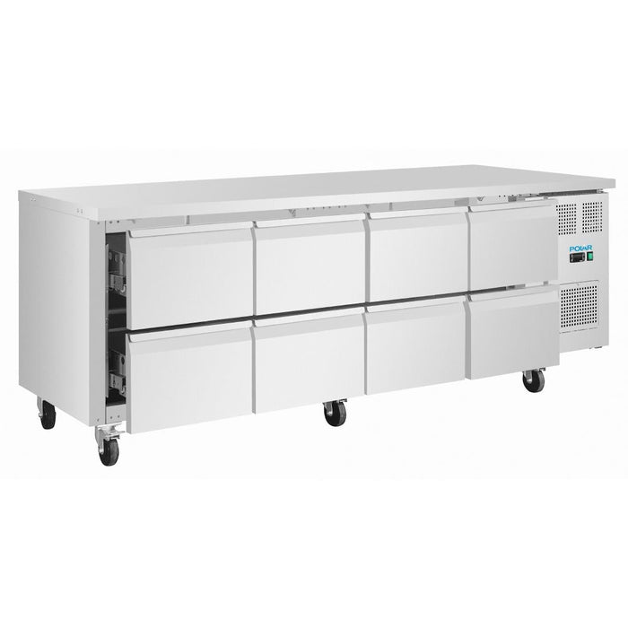 Polar U-Series Eight Drawer Gastronorm Counter Fridge Polar