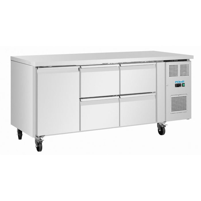 300W. Net capacity: 194Ltr. 4 drawers, 1 shelf