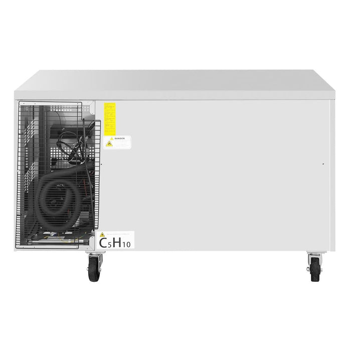 Polar U-Series Double Door Slimline Counter Fridge Polar