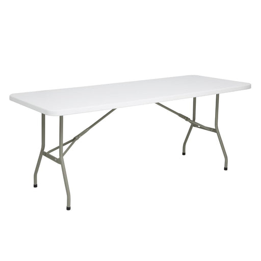 738(H) x 1821(L) x 751(W)mm. Steel frame. Polyethylene top