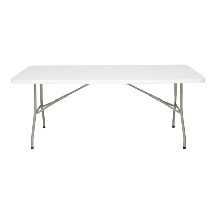 Bolero Rectangular Folding Table 6ft White Bolero