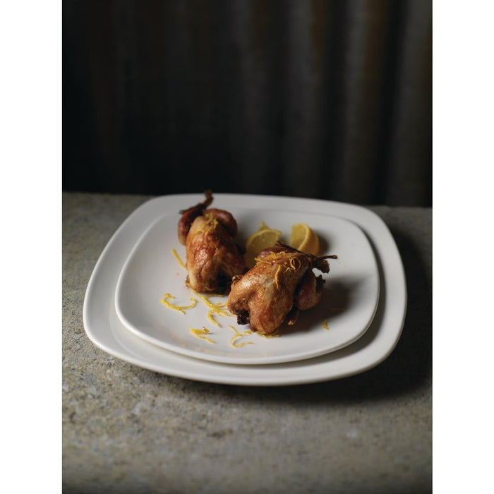 Steelite Quadro White Square Plates 230mm (24 Pack) Steelite
