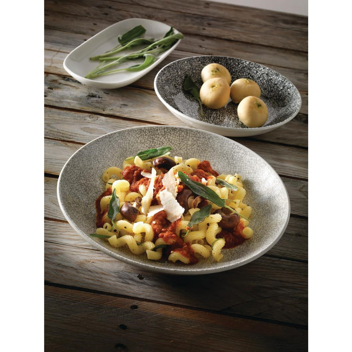Steelite Ink Crackle Black Coupe Bowls 205mm (12 Pack) Steelite
