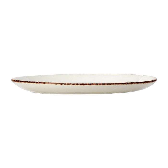 Steelite Brown Dapple Oval Coupe Plates 202mm (24 Pack) Steelite