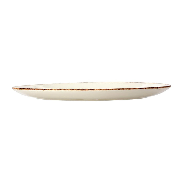 Steelite Brown Dapple Oval Coupe Plates 305mm (12 Pack) Steelite