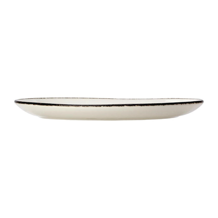 Steelite Charcoal Dapple Oval Coupe Plates 280mm (12 Pack) Steelite