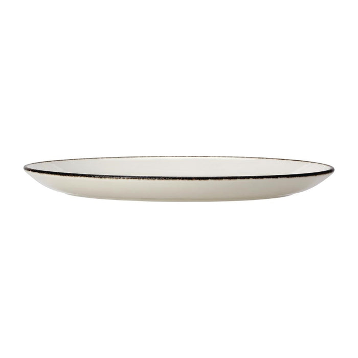 Steelite Charcoal Dapple Oval Coupe Plates 305mm (12 Pack) Steelite