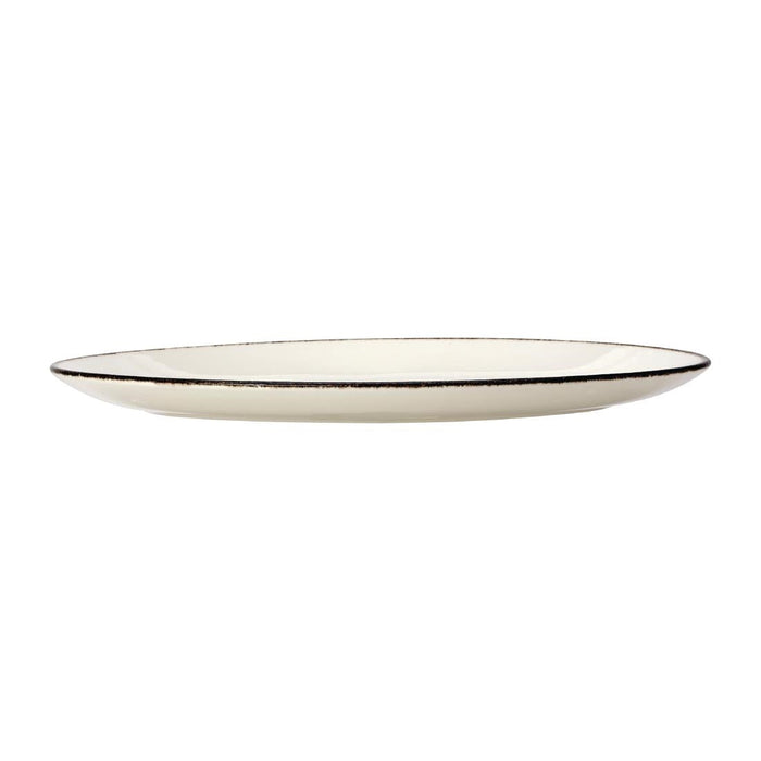 Steelite Charcoal Dapple Oval Coupe Plates 342mm (12 Pack) Steelite