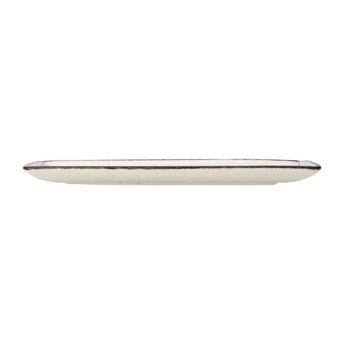 Steelite Charcoal Dapple Rectangle One Plates 270 x 167mm (6 Pack) Steelite