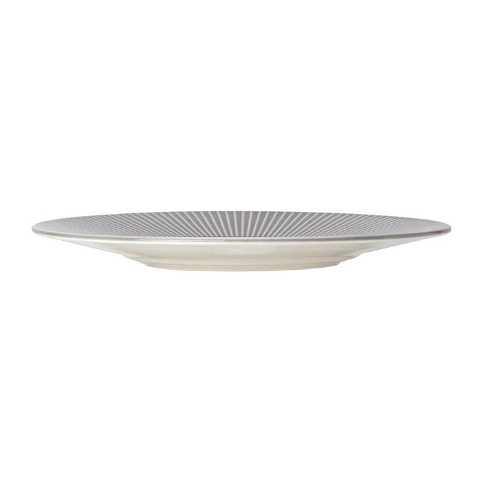 Steelite Willow Mist Gourmet Plates Medium Well Grey 285mm (6 Pack) Steelite