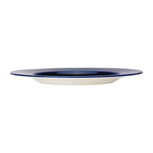 Steelite Willow Azure Gourmet Plates Large Well Blue 285mm (6 Pack) Steelite