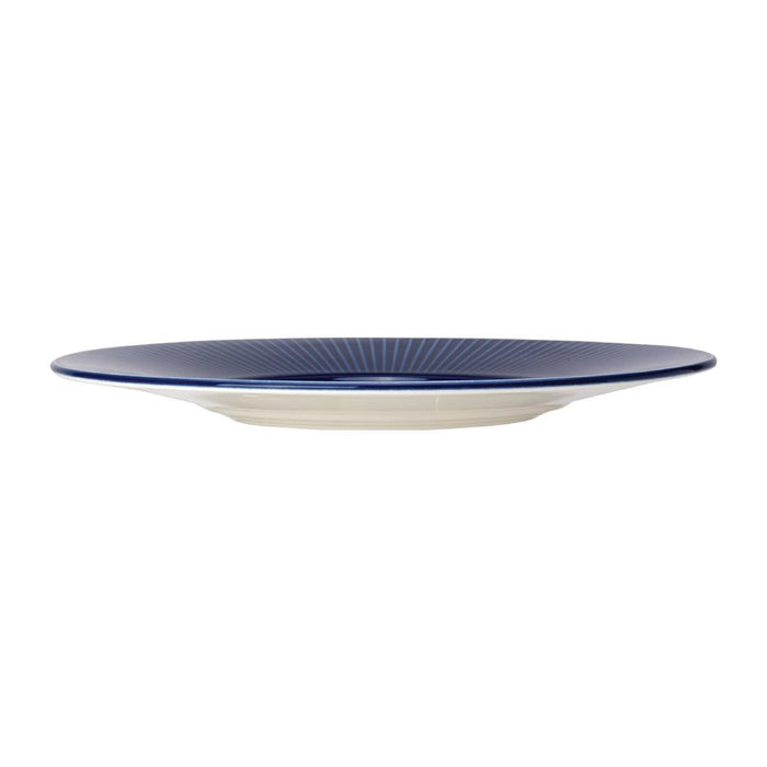 Steelite Willow Azure Gourmet Plates Medium Well Blue 285mm (6 Pack) Steelite