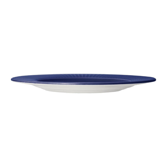 Steelite Willow Azure Accent Gourmet Plates Blue 185mm (12 Pack) Steelite