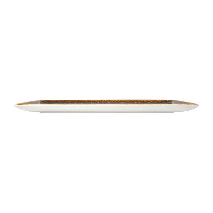 Steelite Vesuvius Rectangle Three Amber 330x 190mm (12 Pack) Steelite