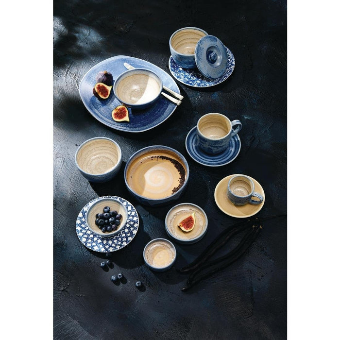 Steelite Aurora Revolution Bluestone Round Stacking Trays 135mm (12 Pack) Steelite