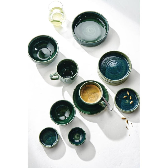 Steelite Aurora Vesuvius Burnt EmeraldTulip Bowls 103mm (12 Pack) Steelite