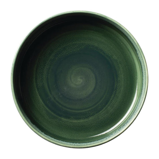 Steelite Aurora Vesuvius Burnt Emerald Round Stacking Trays 203mm (12 Pack) Steelite