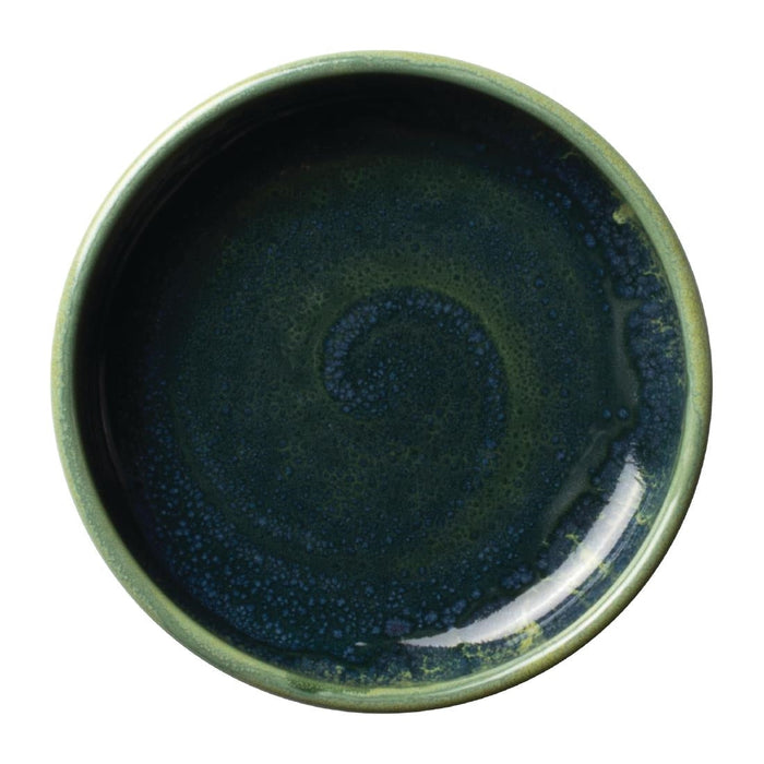 Steelite Aurora Vesuvius Burnt Emerald Round Stacking Trays 100mm (12 Pack) Steelite