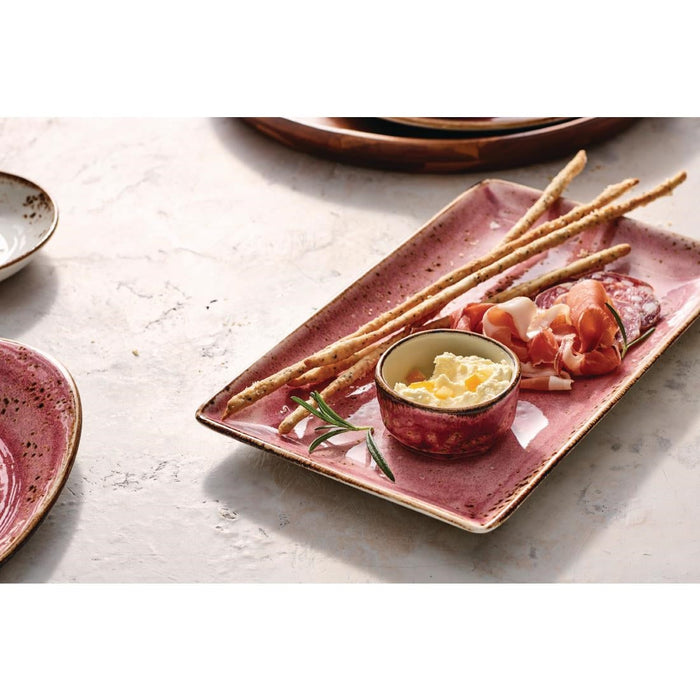 Steelite Craft Raspberry Rectangle One 270 x 168mm (6 Pack) Steelite