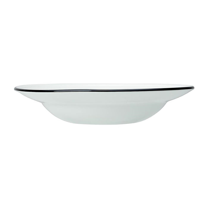 Steelite Bead Black Band Pasta Plates 240mm (12 Pack) Steelite